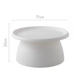darrahopens Furniture > Living Room ArtissIn Coffee Table Mushroom Nordic Round Large Side Table 70CM White