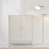 darrahopens Furniture > Living Room ArtissIn Sweetheart Metal Locker Storage Shelf Shoe Cabinet Buffet Sideboard White