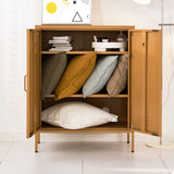 darrahopens Furniture > Living Room ArtissIn Sweetheart Metal Locker Storage Shelf Shoe Cabinet Buffet Sideboard Yellow