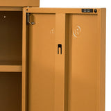 darrahopens Furniture > Living Room ArtissIn Sweetheart Metal Locker Storage Shelf Shoe Cabinet Buffet Sideboard Yellow