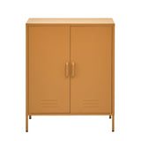darrahopens Furniture > Living Room ArtissIn Sweetheart Metal Locker Storage Shelf Shoe Cabinet Buffet Sideboard Yellow