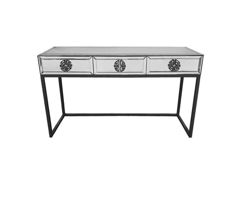 Darrahopens Furniture > Living Room Athens Mirrored Console Table -Black