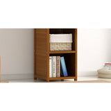darrahopens Furniture > Living Room Bamboo Shelf Bookcase Display Storage Rack Stand Livingroom Bedroom