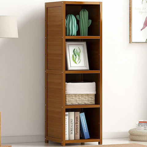 darrahopens Furniture > Living Room Bamboo Shelf Bookcase Display Storage Rack Stand Livingroom Bedroom