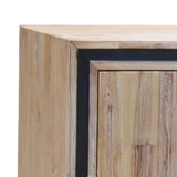 darrahopens Furniture > Living Room Buffet Sideboard in Silver Brush Colour with Solid Acacia & Veneer Wooden Frame Storage Cabinet with Drawers