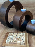 Darrahopens Furniture > Living Room Candle holder set of 3 concentric wooden designed stye