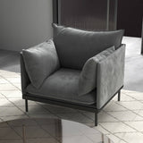 Darrahopens Furniture > Living Room Casa Decor Camilla Luxury Upholstered 1 Seater Sofa Armchair Light Grey