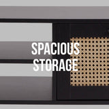 darrahopens Furniture > Living Room Casa Decor Tulum Rattan Coffee Table Storage Drawer Furniture Wooden Black