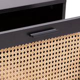 darrahopens Furniture > Living Room Casa Decor Tulum Rattan Coffee Table Storage Drawer Furniture Wooden Black