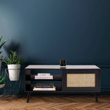 darrahopens Furniture > Living Room Casa Decor Tulum Rattan Coffee Table Storage Drawer Furniture Wooden Black