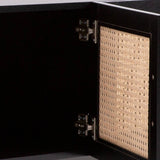 darrahopens Furniture > Living Room Casa Decor Tulum Rattan Entertainment Unit TV Stand Cabinet Storage Black