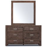 Darrahopens Furniture > Living Room Catmint Dresser Mirror Vanity Dressing Table Solid Pine Wood Frame - Grey Stone