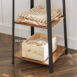 darrahopens Furniture > Living Room Coat Rack with 3 Shelves with Hooks Rustic Brown and Black