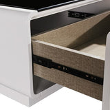 darrahopens Furniture > Living Room Coffee Table High Gloss Finish MDF Black & White Colour with 2 Drawers Storage