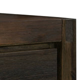 Darrahopens Furniture > Living Room Coffee Table Solid Acacia Wood & Veneer 1 Drawers Storage Chocolate Colour