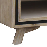darrahopens Furniture > Living Room Coffee Table Solid Wood Acacia & Veneer Frame 2 Drawers Storage Sliver Brush Colour