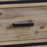 darrahopens Furniture > Living Room Coffee Table Solid Wood Acacia & Veneer Frame 2 Drawers Storage Sliver Brush Colour