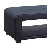 darrahopens Furniture > Living Room Coffee Table Upholstered PU Leather in Black Colour with open storage
