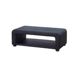 darrahopens Furniture > Living Room Coffee Table Upholstered PU Leather in Black Colour with open storage