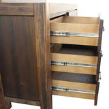 darrahopens Furniture > Living Room Dresser with 6 Storage Drawers in Solid Acacia & Veneer With Mirror in Chocolate Colour