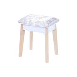 Darrahopens Furniture > Living Room Dressing Vanity Table Stool Set with Make-up LED Lighted Mirror - White
