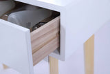 Darrahopens Furniture > Living Room Dressing Vanity Table Stool Set with Make-up LED Lighted Mirror - White