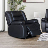darrahopens Furniture > Living Room Fantasy Recliner Pu Leather 1R Black