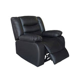 darrahopens Furniture > Living Room Fantasy Recliner Pu Leather 1R Black