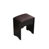 Darrahopens Furniture > Living Room Fidel Vanity Set with Cushioned Stool and Lighted Mirror- Black
