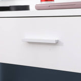 Darrahopens Furniture > Living Room Fidel Vanity Set with Cushioned Stool and Lighted Mirror- White