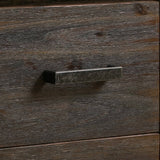 Darrahopens Furniture > Living Room Hall Table 2 Storage Drawers Solid Acacia Wooden Frame Hallway in Chocolate Color