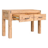 darrahopens Furniture > Living Room Hall Table 2 Storage Drawers Solid Acacia Wooden Frame Hallway in Oak Color