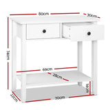darrahopens Furniture > Living Room Hallway Console Table Hall Side Entry 2 Drawers Display White Desk Furniture