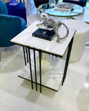 Darrahopens Furniture > Living Room Interior Ave - Milano Black Square Side Table