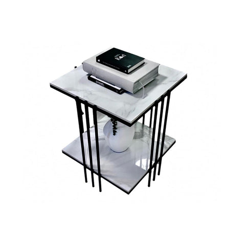 Darrahopens Furniture > Living Room Interior Ave - Milano Black Square Side Table