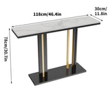 Darrahopens Furniture > Living Room Interior Ave - Pandora Stone Marble Console - Marble & Black