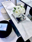 Darrahopens Furniture > Living Room Interior Ave - Pandora Stone Marble Console - Marble & Black