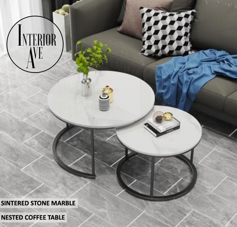 Darrahopens Furniture > Living Room Interior Ave The Exec Nested Coffee Table Set - White & White