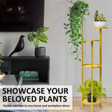 darrahopens Furniture > Living Room La Bella 122cm Gold Plant Stand Planter Shelf Rack 5 Tier Steel