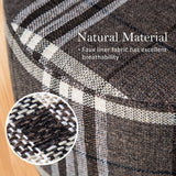 darrahopens Furniture > Living Room La Bella Lattice Fabric Ottoman Round Wooden Leg Foot Stool