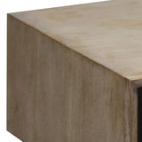 darrahopens Furniture > Living Room Lamp Table with 1 Storage Drawer Solid Wooden Frame in Silver Brush Colour