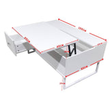 Darrahopens Furniture > Living Room Lift Up White Coffee Table With Storage