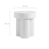 Darrahopens Furniture > Living Room Maya Ribbed White Side Table