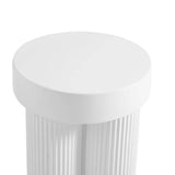 Darrahopens Furniture > Living Room Maya Ribbed White Side Table