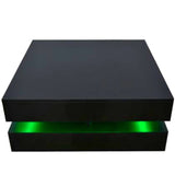 Darrahopens Furniture > Living Room Modern Large High Gloss Coffee Table With LED Lights Black