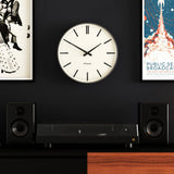 Darrahopens Furniture > Living Room Newgate Radio City Wall Clock Bold Black Marker Dial - Matte Blizzard Grey