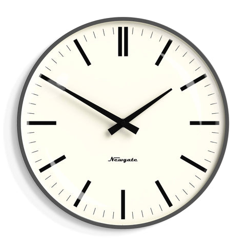 Darrahopens Furniture > Living Room Newgate Radio City Wall Clock Bold Black Marker Dial - Matte Blizzard Grey