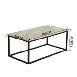 Darrahopens Furniture > Living Room Rectangular MDF Marbling Coffee Table
