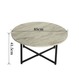 Darrahopens Furniture > Living Room Round Coffee Table with Black Base