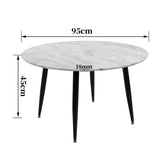Darrahopens Furniture > Living Room Round MDF Marbling Coffee Table